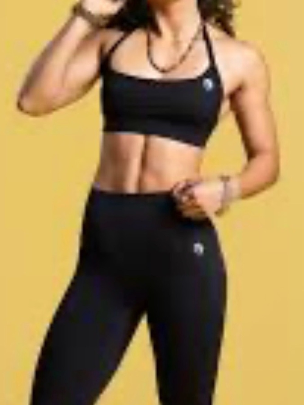 Seamless Black Sports Bra - Women's Activewear